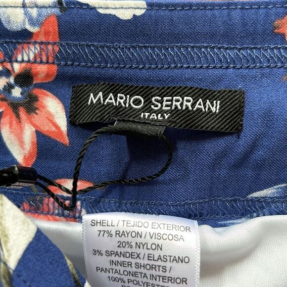 NEW Mario Serrani Italy Blue Floral Skort - Picture 4 of 8